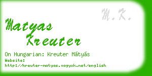 matyas kreuter business card